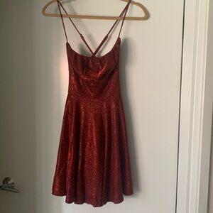 Red glittery dress